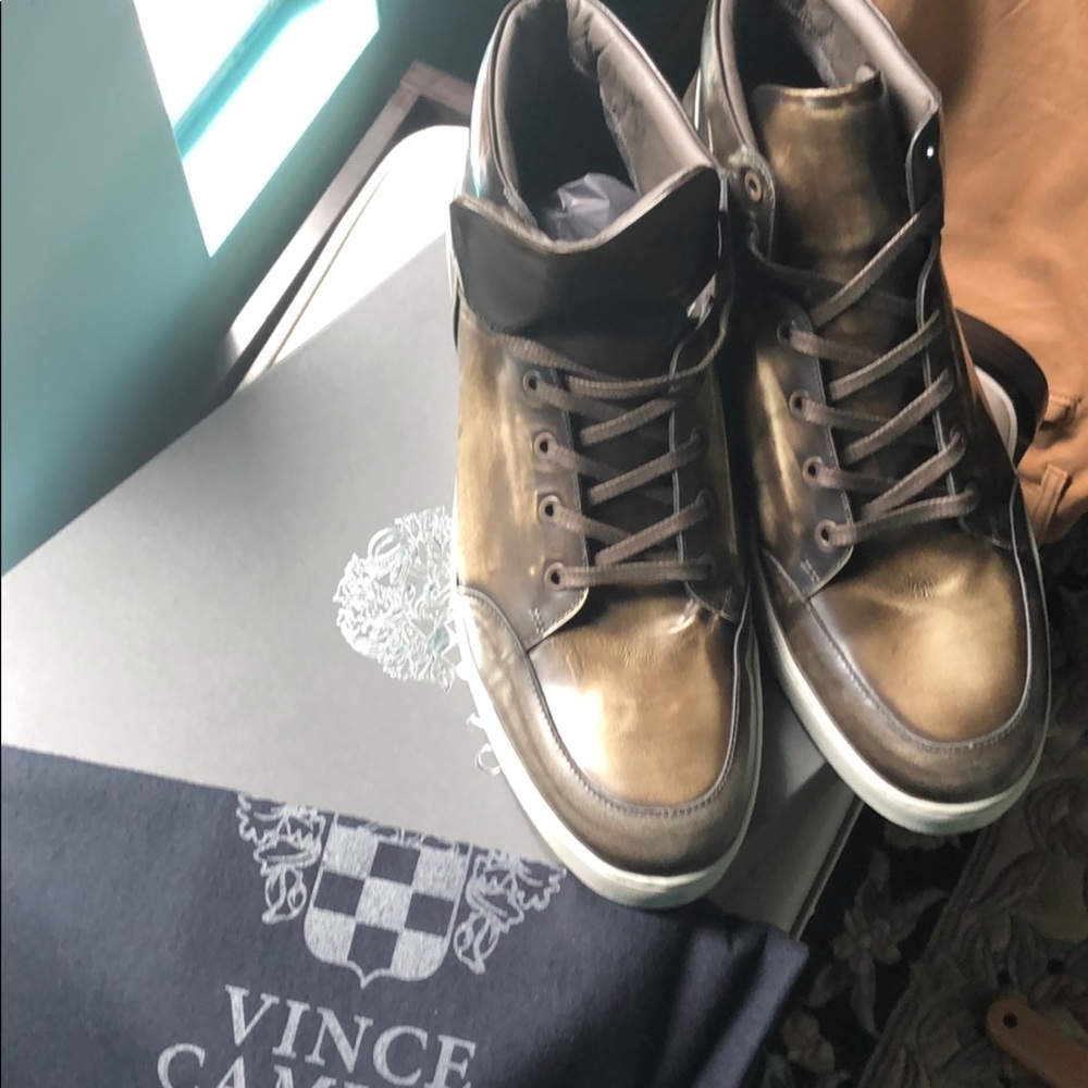 Vince Camuto Gideon High Top Leather Sneaker